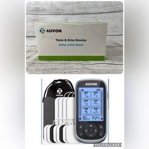AUVON 3-in-1 TENS Unit Muscle Stimulator, EMS Massage Machine